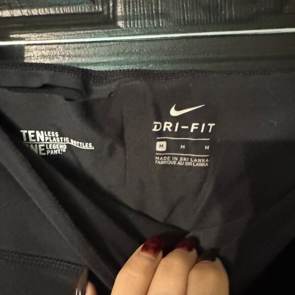 Nike Womens Athletic Tights Leggings Cuff Hem Medium - Picture 2 of 3